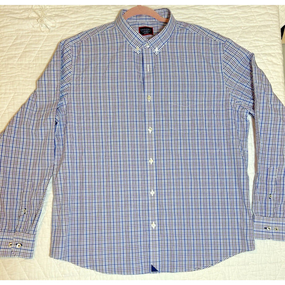 UNTUCKit button Up shirt XXL Wrinkle free Mens Slim Fit plaid purple blue - Picture 1 of 5